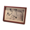 High Quality wholesale Custom Walnut Cheap MDF 3D Shadow Box Display Wall art wooden picture photo frame